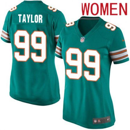 Women Miami Dolphins #99 Jason Taylor Nike Green Alternate Game NFL Jersey